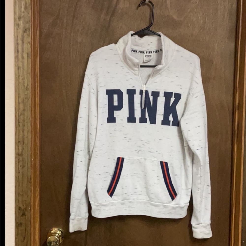 Victorias‎ Secret Pink Quarter Zip Sweatshirt Small